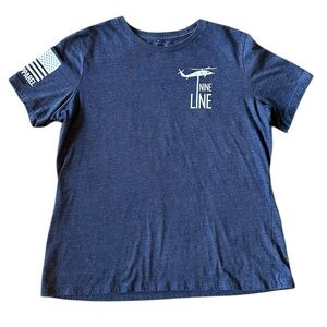 NINE LINE APPAREL blue American Flag - Pledge
Of Allegiance t-shirt size Large